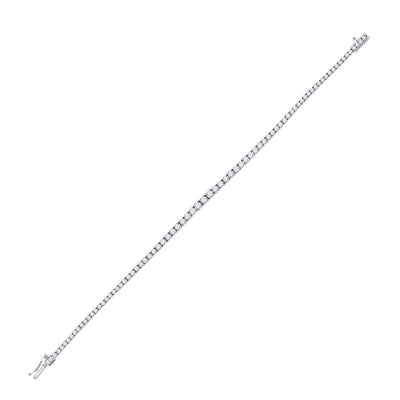 14kt White Gold Womens Round Diamond Tennis Bracelet 3 Cttw