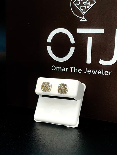 Custom 1.2ct VS1 Diamond Earrings in 10kt White, Yellow & Rose Gold