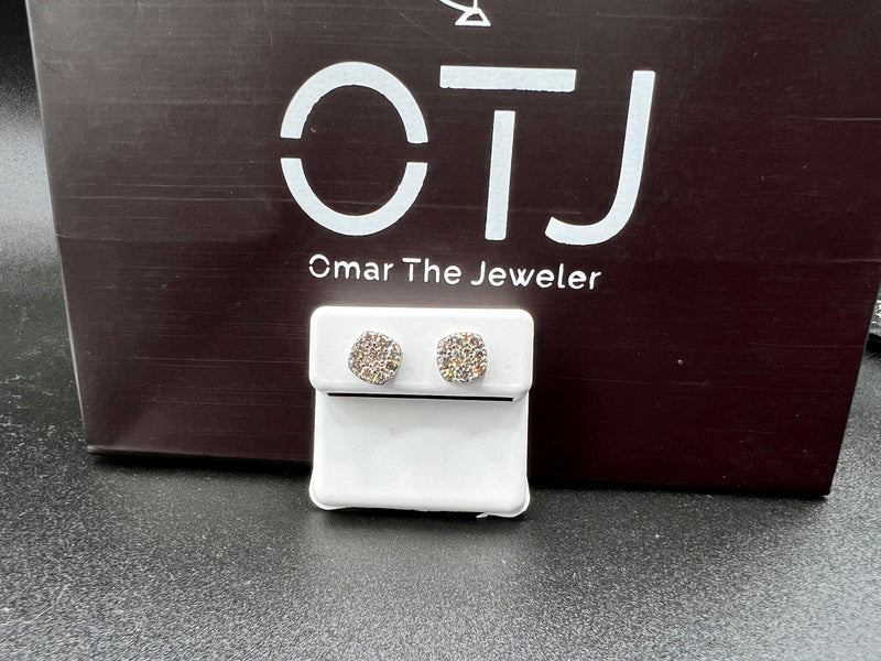 Custom 1.2ct VS1 Diamond Earrings in 10kt White, Yellow & Rose Gold